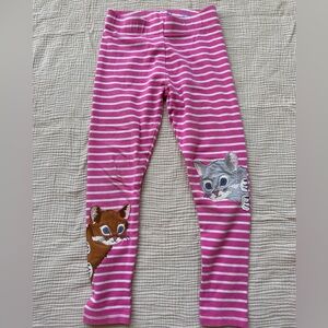 Mini Biden 7/8 applique cat leggings